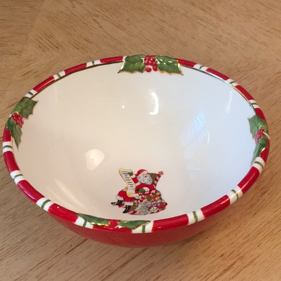 Letters To Santa Round Vegetable Bowl by Christopher Radko - Picture 2 of 9